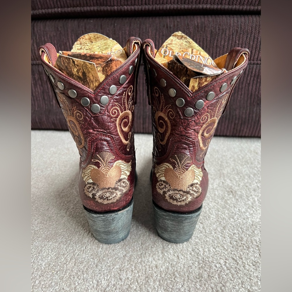 NIB Old Gringo 9.5 Grace Little G Western cowboy Boots Heart Wings - Picture 5 of 12